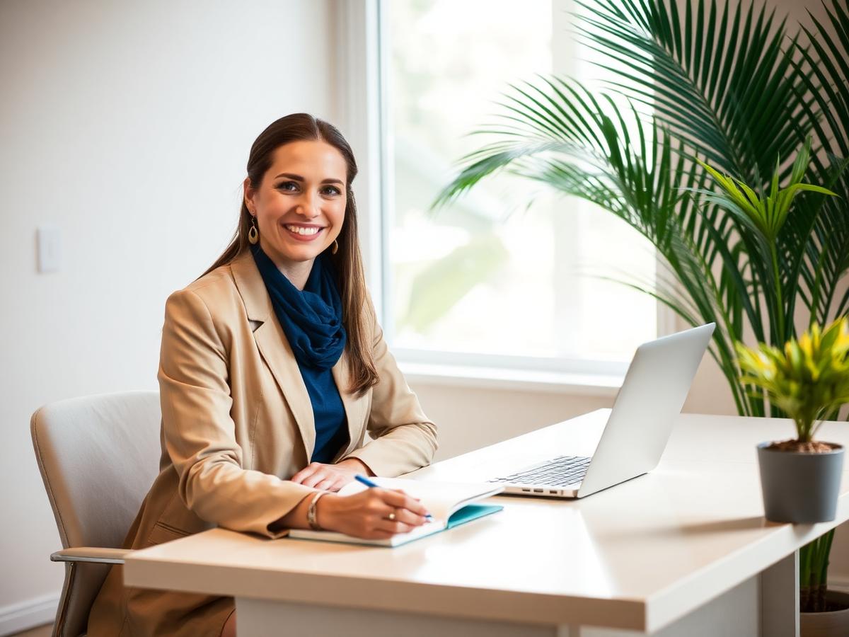 A travel consultant helping a customer plan a flight